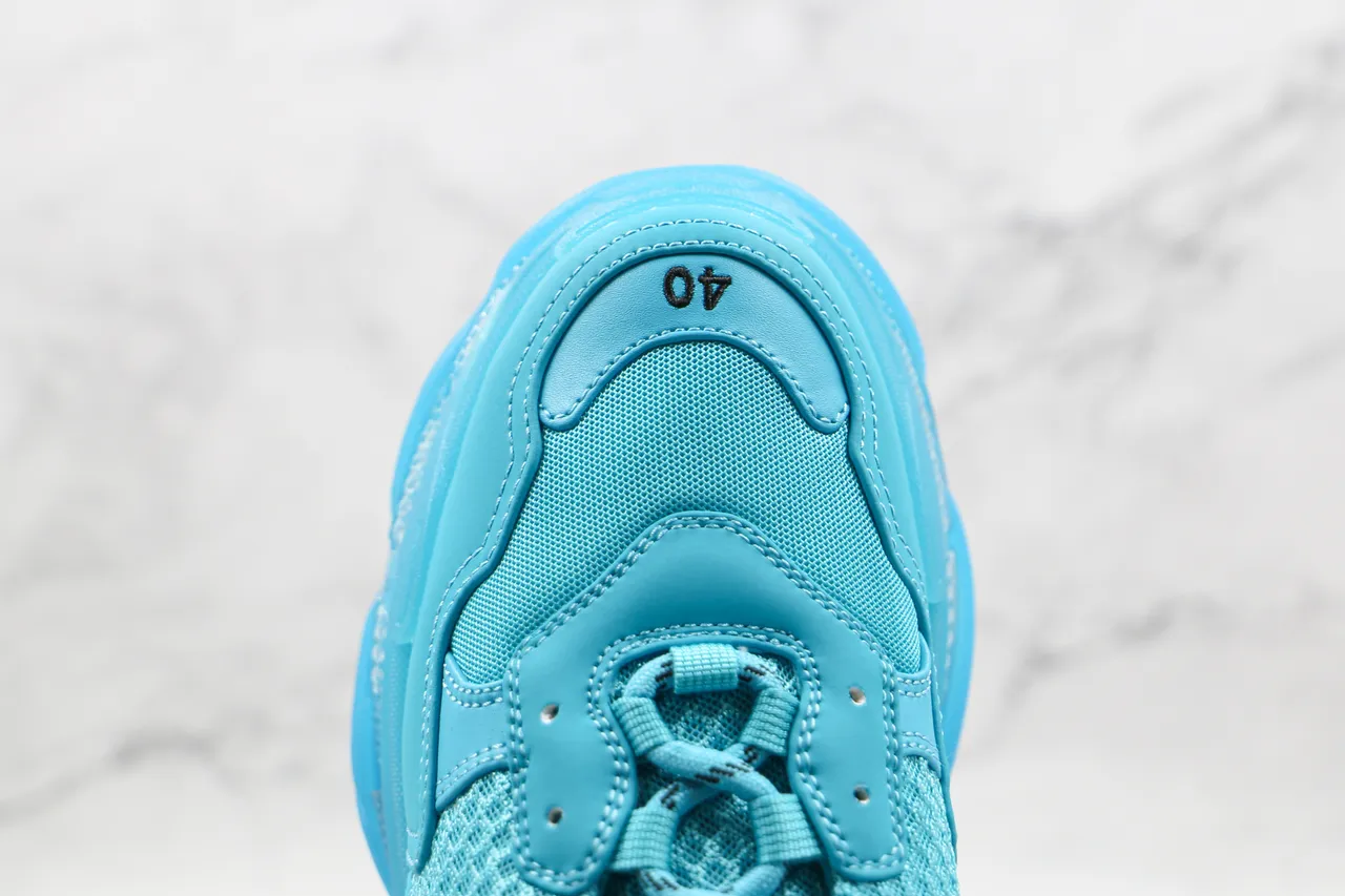 Balenciaga Triple S Cyan Chunky Sneakers 5