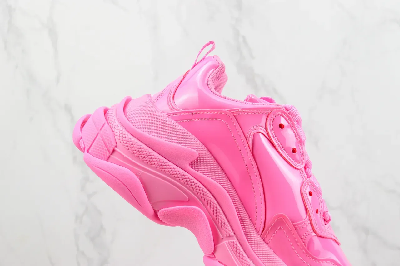 Balenciaga Triple S Monocrome Brillant Rose Chunky Sneakers 5