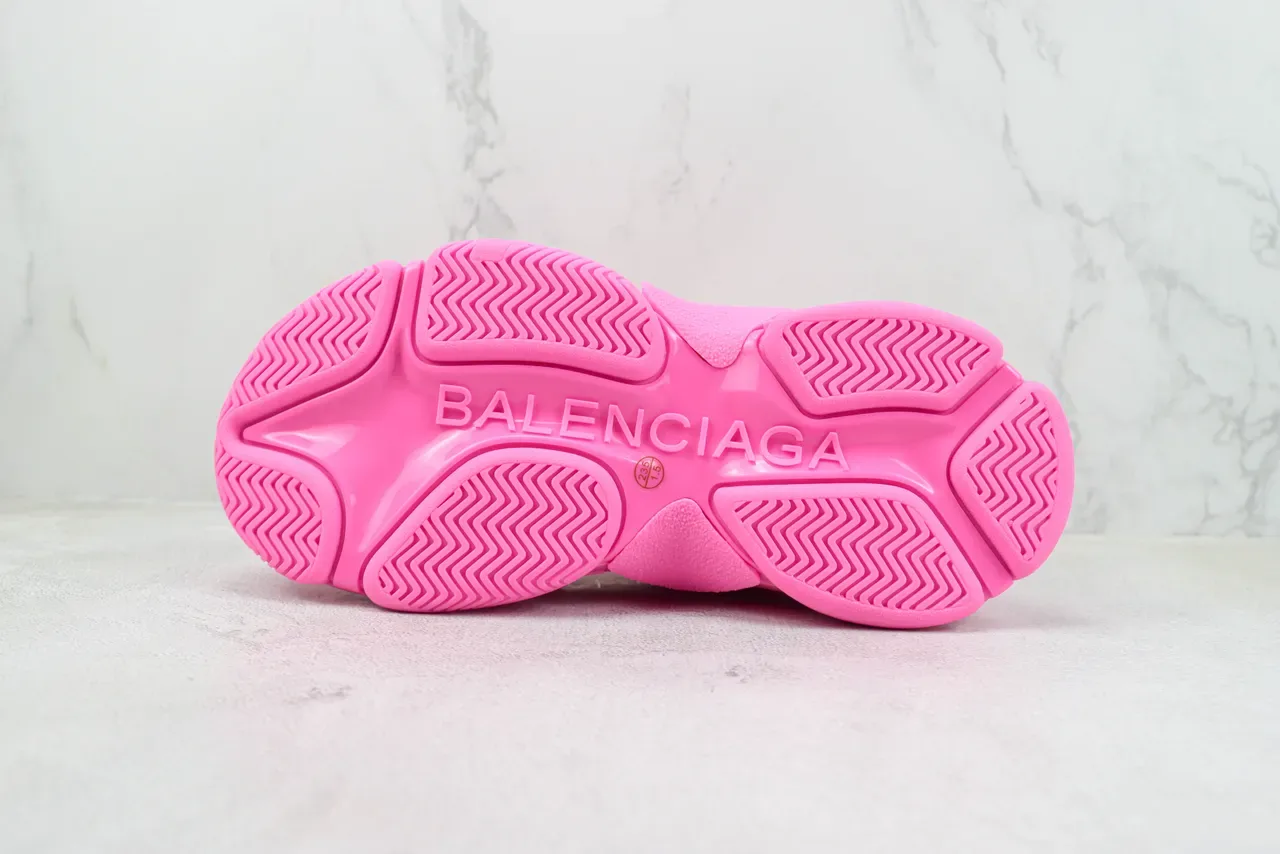 Balenciaga Triple S Monocrome Brillant Rose Chunky Sneakers 8