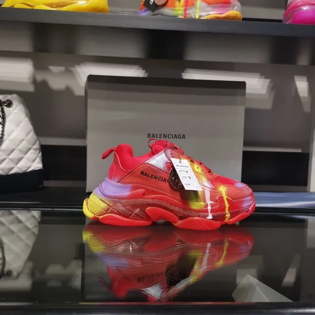 Balenciaga Triple S Multicolor Gradient Chunky Sneakers 1