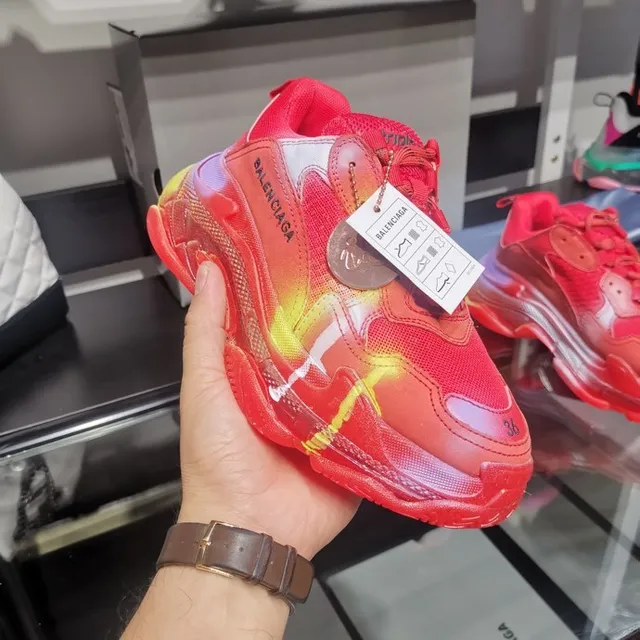 Balenciaga Triple S Multicolor Gradient Chunky Sneakers 4