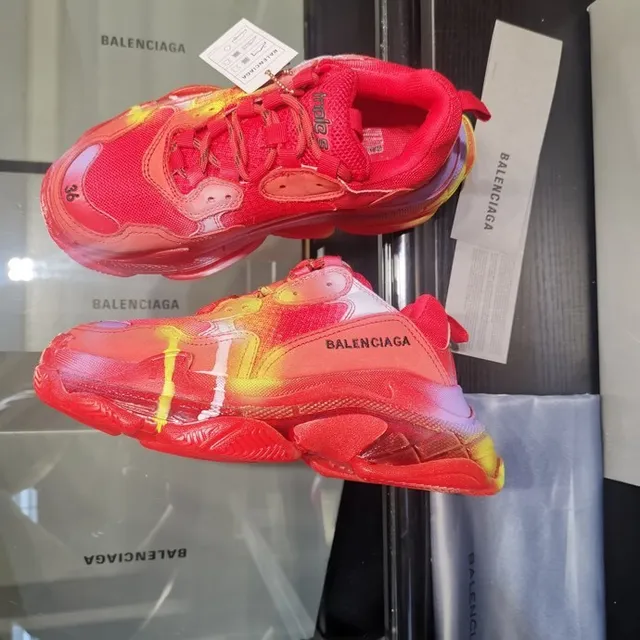 Balenciaga Triple S Multicolor Gradient Chunky Sneakers 8