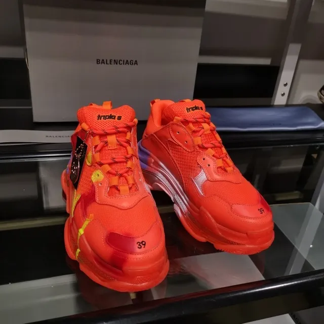 Balenciaga Triple S Sneakers Chunky Orange Néon, Violet, Jaune 3