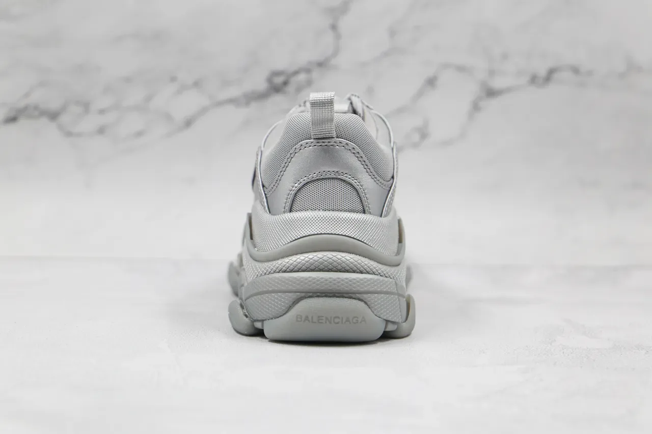 Balenciaga Triple S Silver Chunky Sneakers 2