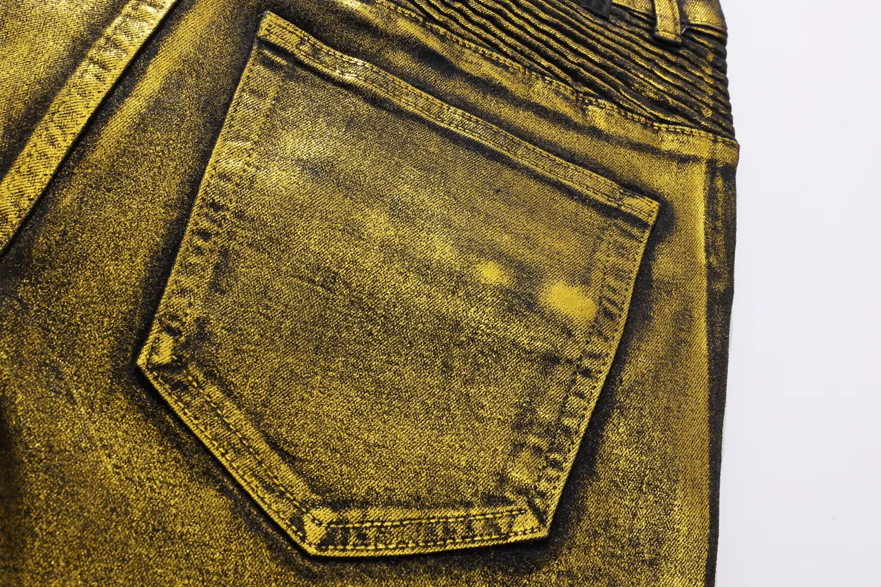 Balmain شورتات بيكر معدني ذهبي مبطن 3