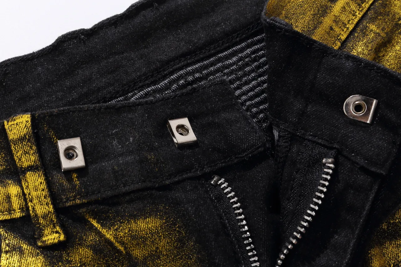 Balmain شورتات بيكر معدني ذهبي مبطن 7