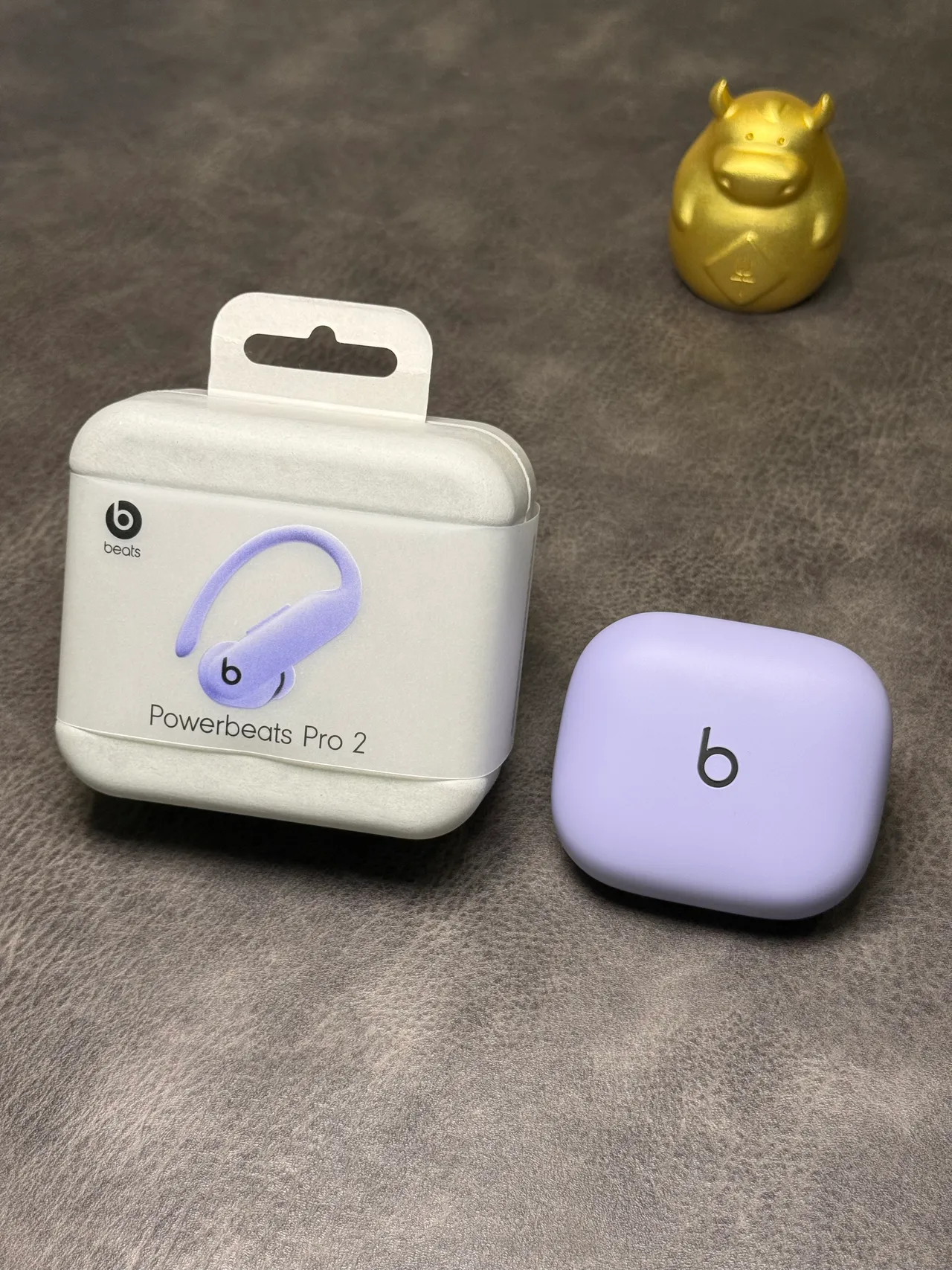 Beats Powerbeats Pro 2 Funda Compacta Cuadrada Púrpura Blanco Acabado Mate Lavanda TWS Auriculares 6