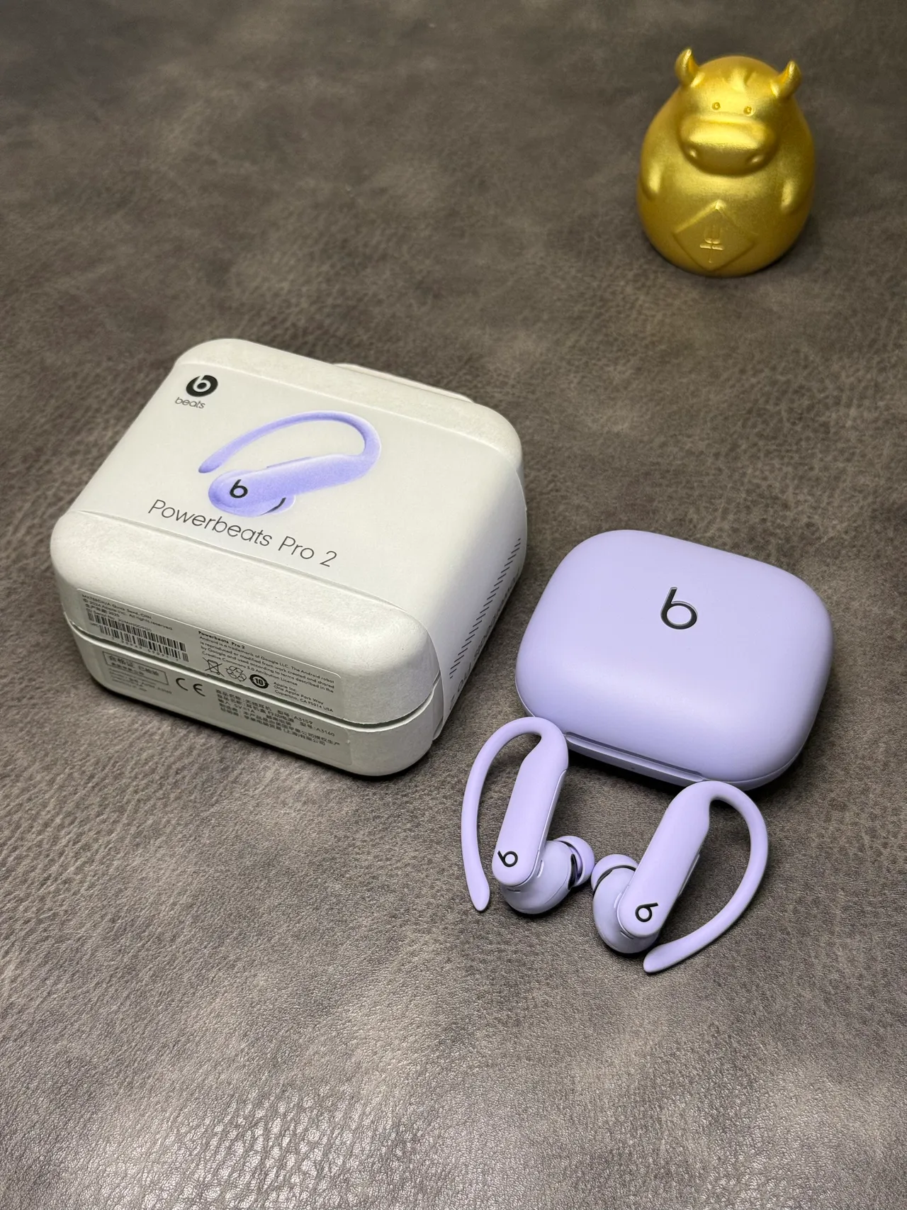 Beats Powerbeats Pro 2 Funda Compacta Cuadrada Púrpura Blanco Acabado Mate Lavanda TWS Auriculares 15
