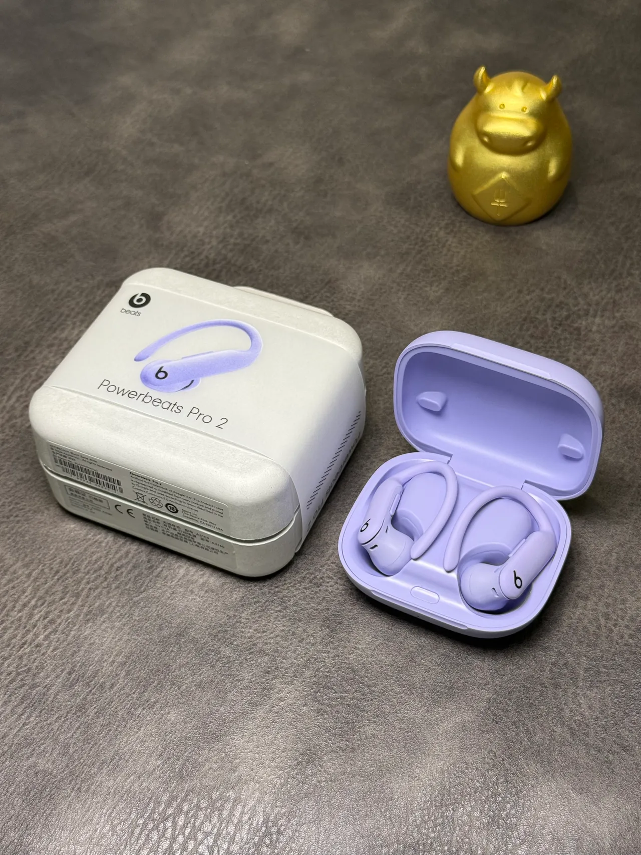 Beats Powerbeats Pro 2 Funda Compacta Cuadrada Púrpura Blanco Acabado Mate Lavanda TWS Auriculares 16