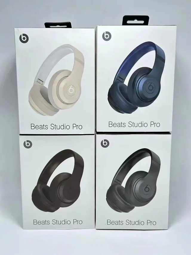 Beats Studio Pro Casque circumaural brun blanc mat, diadème métallique ajustable, supra-auriculaire 2
