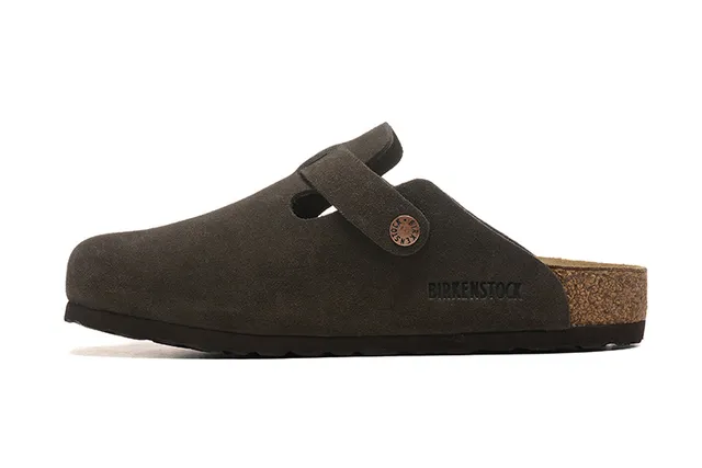 Birkenstock Arizona clog en daim marron foncé 5