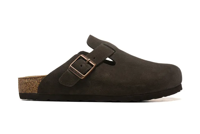 Birkenstock Arizona clog en daim marron foncé 6
