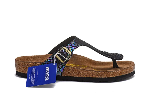 Birkenstock Arizona Sandálias Casuais com Estampa de Escamas Iridescentes 2
