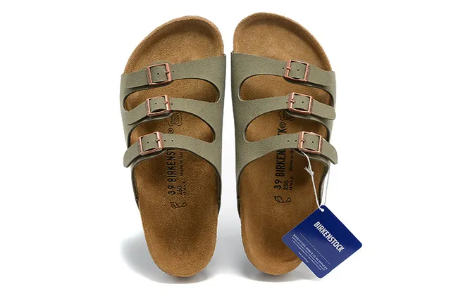 Birkenstock Arizona vert olive daim sandales casuales 2