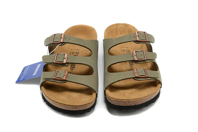 Birkenstock Arizona vert olive daim sandales casuales 3