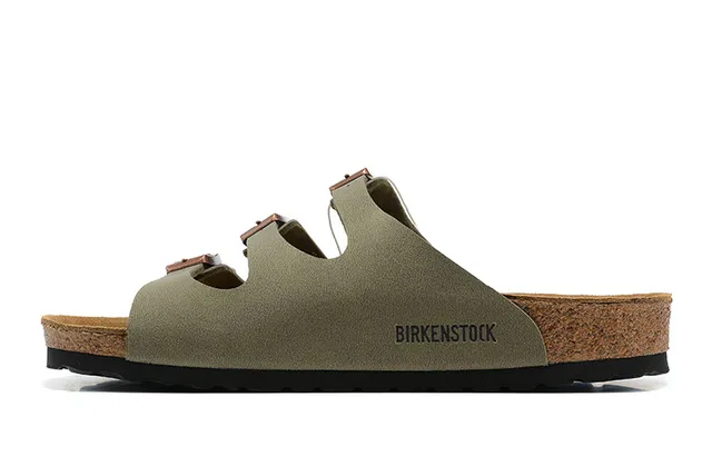Birkenstock Arizona vert olive daim sandales casuales 4