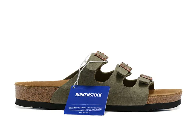 Birkenstock Arizona vert olive daim sandales casuales 6