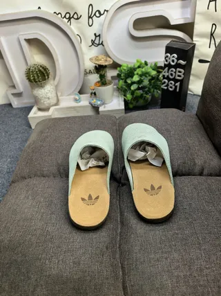 Birkenstock Boston Woven Chaussons Vert Menthe 8