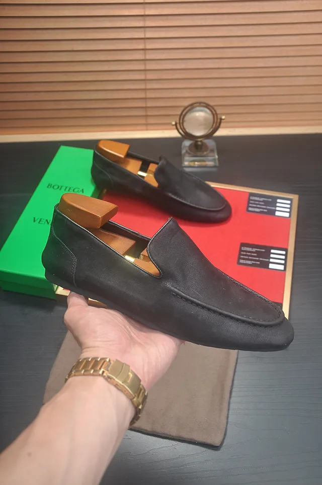 Bottega Veneta Andiamo Mocassins en Cuir Noir 4