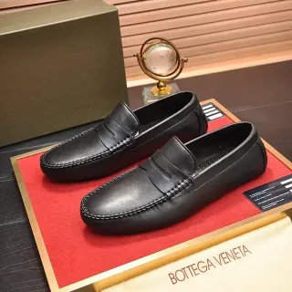 Bottega Veneta Andiamo Black Leather Penny Loafers