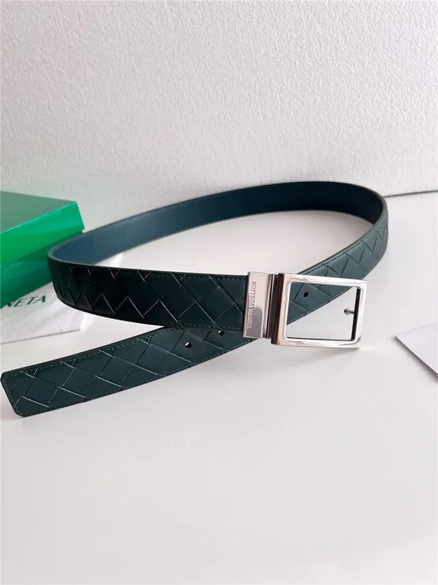 Bottega Veneta Cassette Intrecciato Cinto de couro preto e verde 14