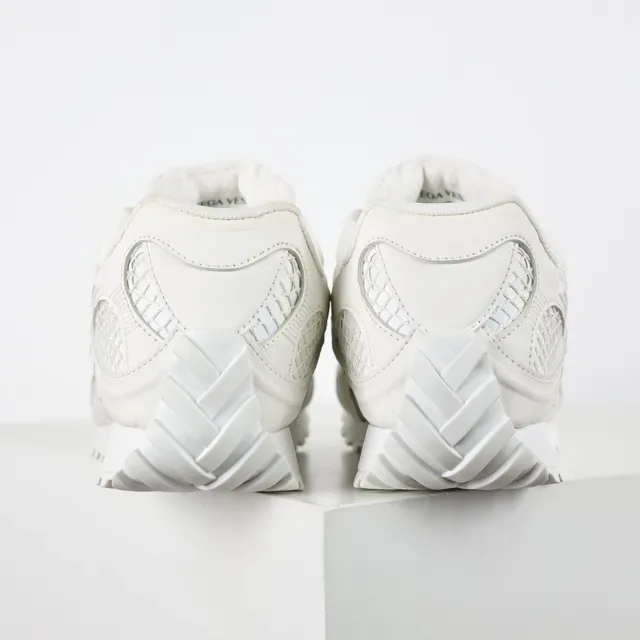 Bottega Veneta White Monochrome Mesh-Paneled Lifestyle Sneakers 8