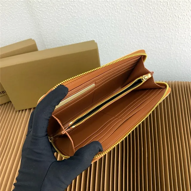 Burberry beige multicolore maison check tartan estampé équestre chevalier portefeuille long 4