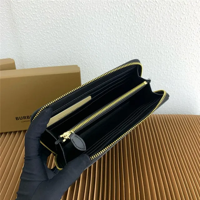 Burberry beige multicolore maison check tartan estampé équestre chevalier portefeuille long 13