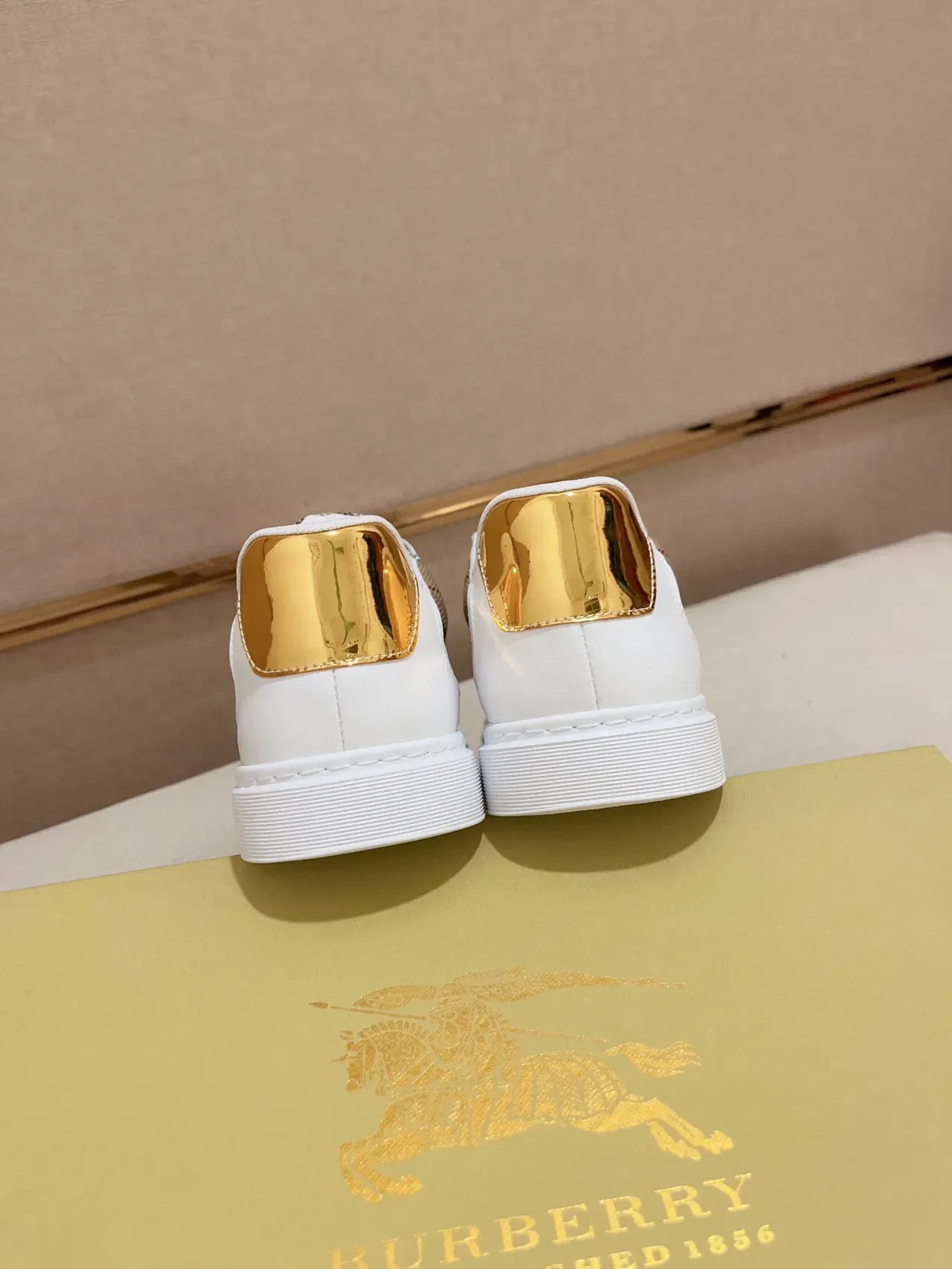 Burberry Check-Panel White Sneaker 3