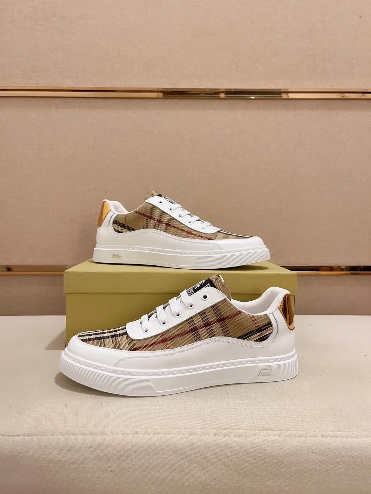 Burberry Check-Panel White Sneaker 4