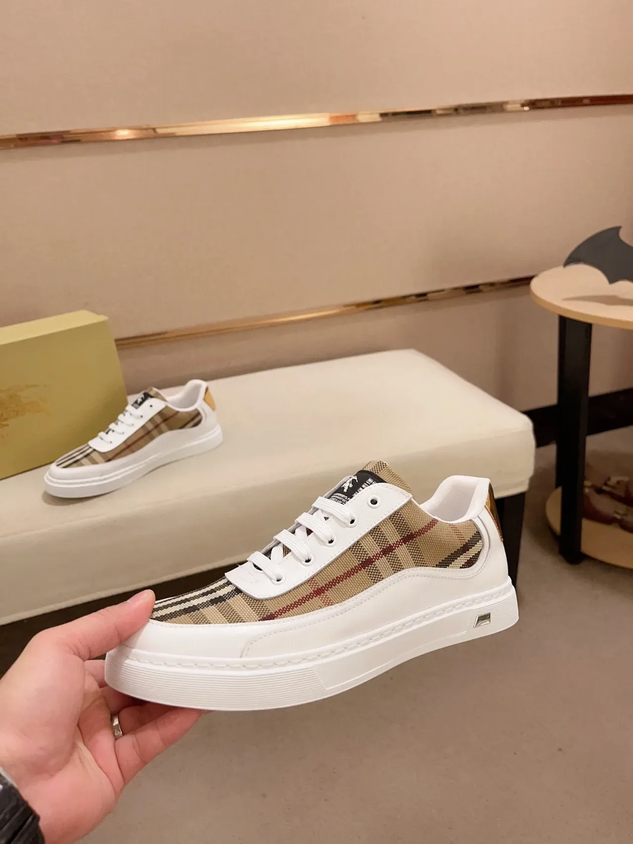 Burberry Check-Panel White Sneaker 8