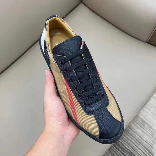 Burberry House Check Beige Black Red Lifestyle Sneakers 4