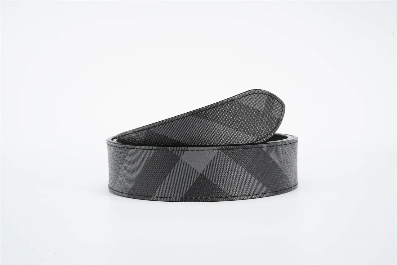 Burberry Knight Black House Check Woven Leather Belt 3