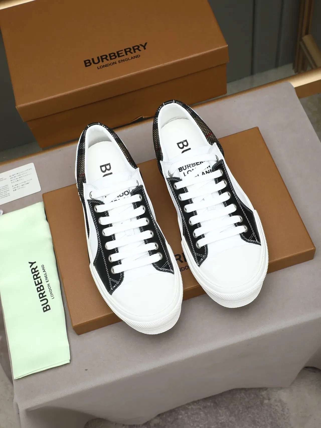 Burberry Knight Check Mesh Platform Lifestyle Sneakers 2