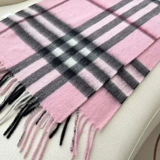 Burberry Nova Check গোলাপি কালো সাদা ক্যাশমিয়ার স্কার্ফ