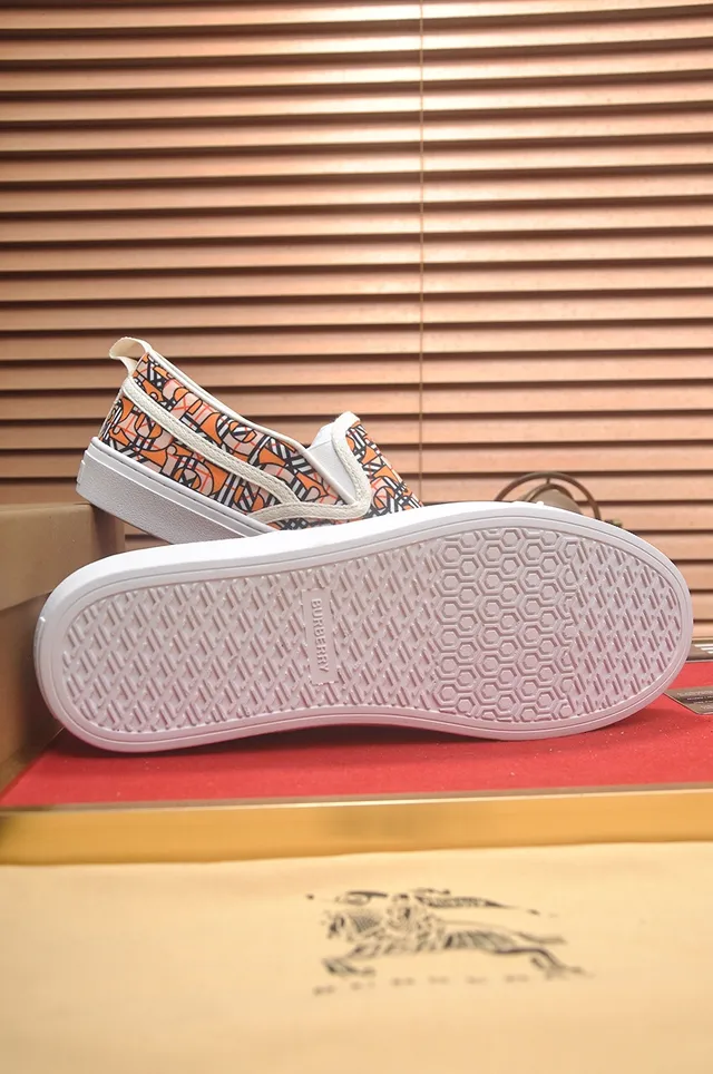 Burberry কমলা সাদা স্লিপ-অন মনোগ্রাম-প্রিন্ট লাইফস্টাইল স্নিকার্স 2