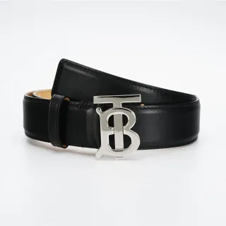 Burberry TB Belt কালো চামড়ার বেল্ট