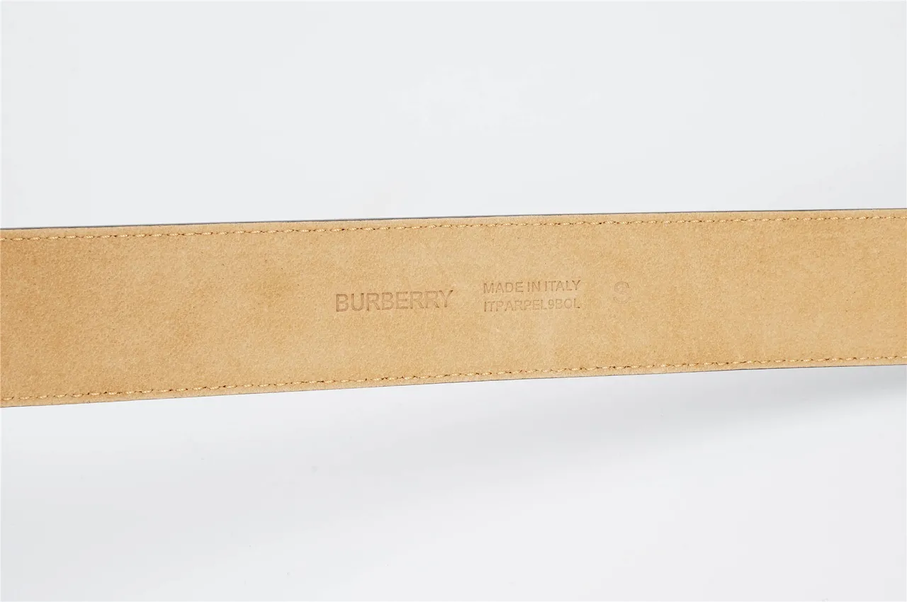 Burberry TB Belt Black Leather Belt 2