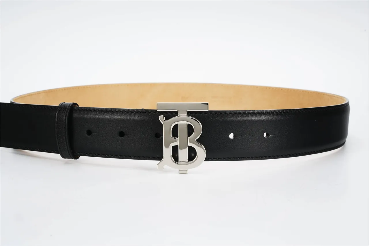 Burberry TB Belt Black Leather Belt 8
