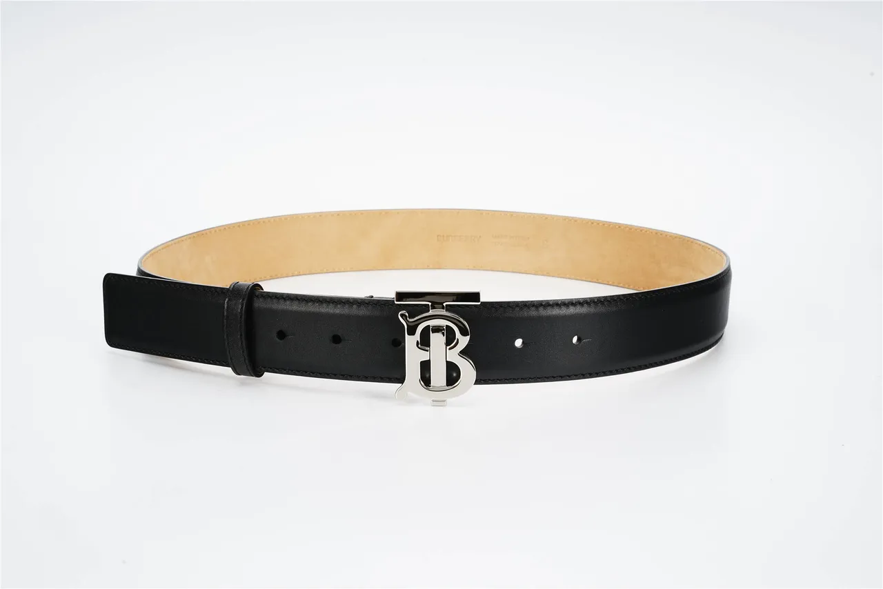 Burberry TB Belt Black Leather Belt 9