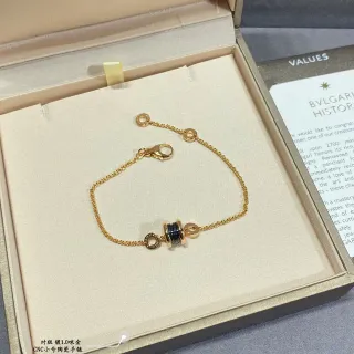 Bvlgari B.zero1 Black Ceramic and Gold Chain Bracelet