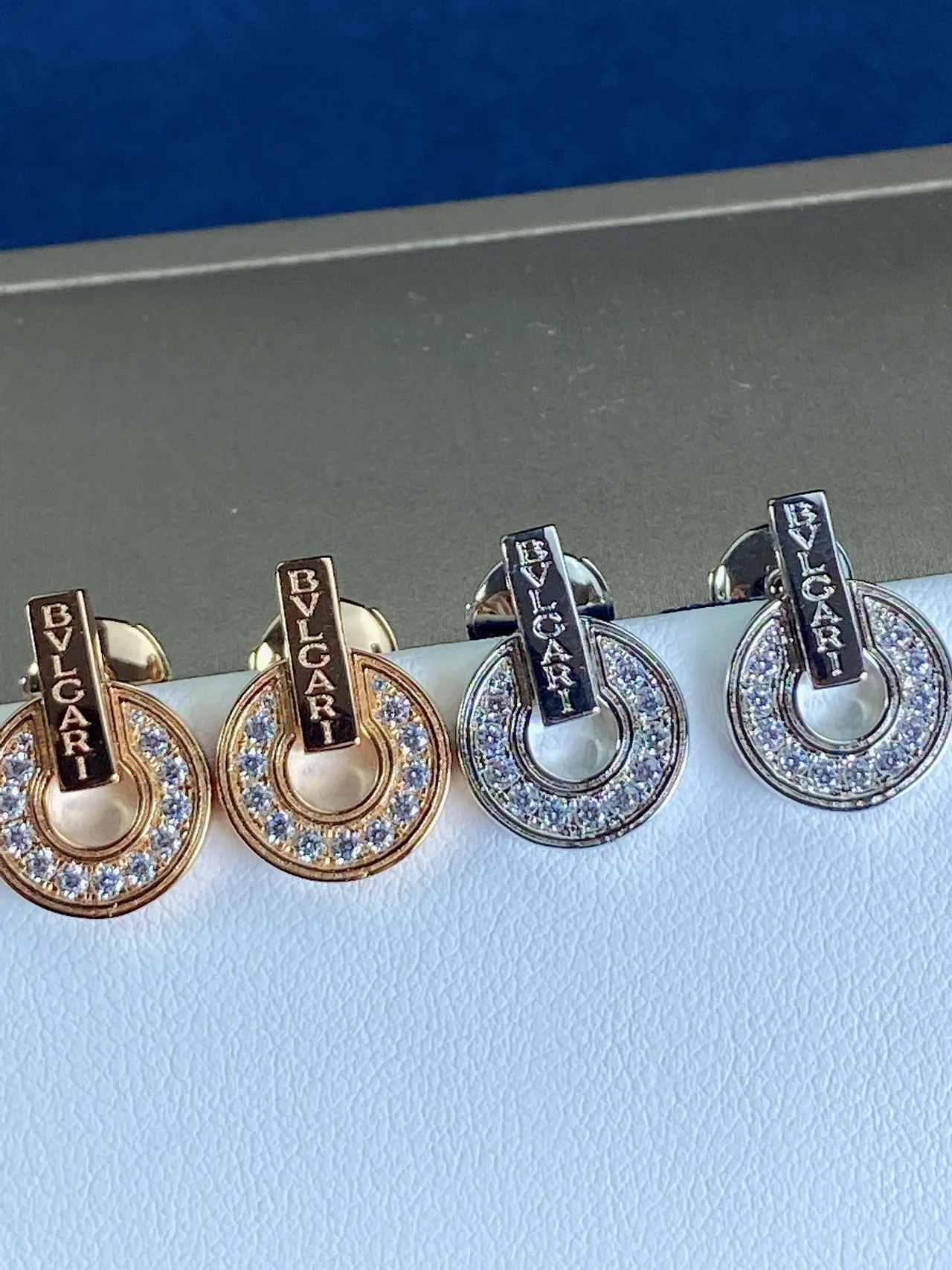 Bvlgari B.zero1 Circular Pavé Diamond Stud Earrings 3