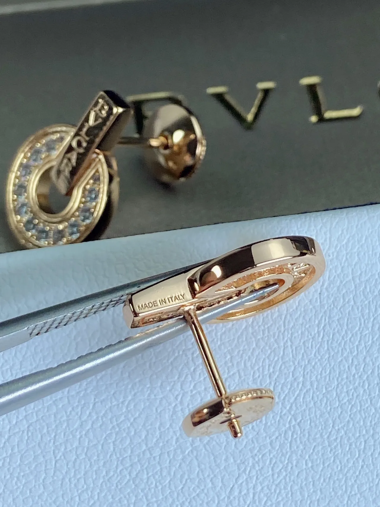 Bvlgari B.zero1 Circular Pavé Diamond Stud Earrings 6