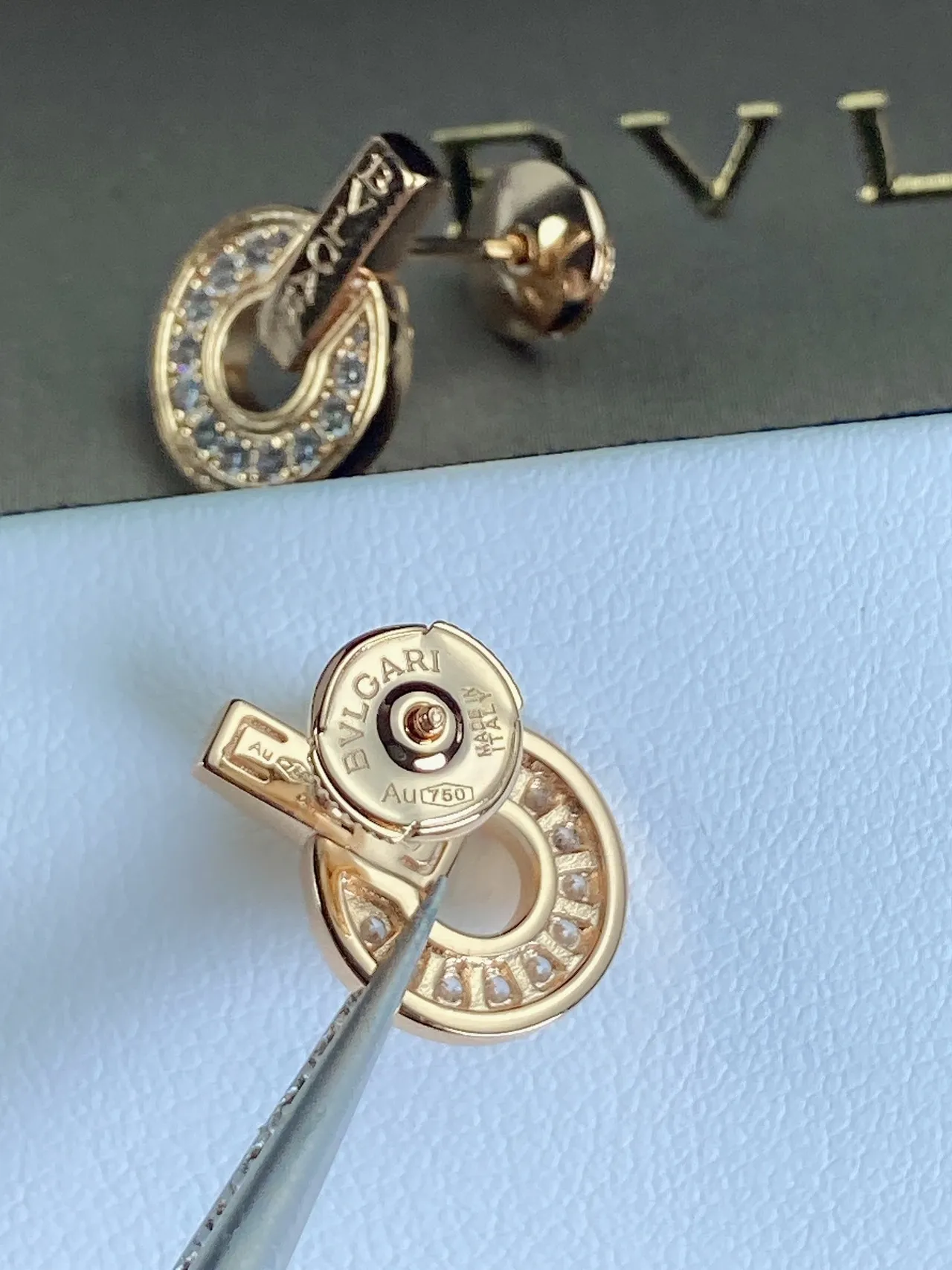 Bvlgari B.zero1 Circular Pavé Diamond Stud Earrings 7