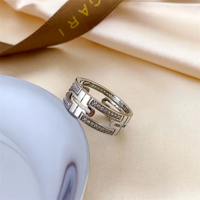 Bvlgari B.zero1 Geometric Pavé Stackable Rings 2