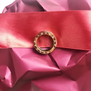 Bvlgari B.zero1 সোনার গোলাপি খোদাই Logo রিং