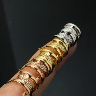 Bvlgari B.zero1 Rock Stacked Pavé Twisted Band Rings
