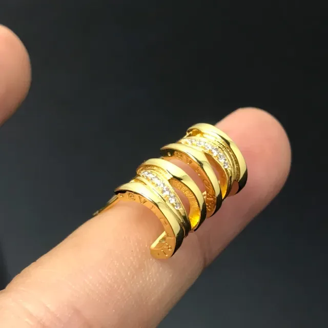 Bvlgari B.zero1 Rock Bagues Empilées Pavé Bande Tordue 2