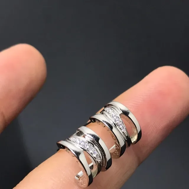 Bvlgari B.zero1 Rock Bagues Empilées Pavé Bande Tordue 3