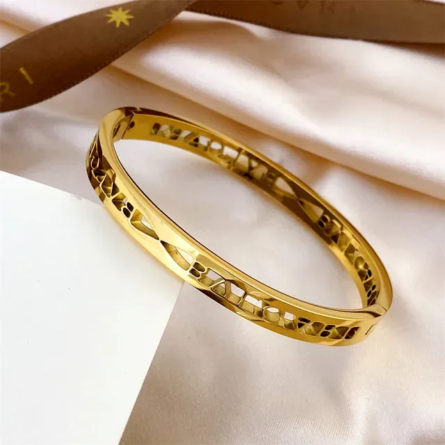 Bvlgari B.zero1 Silver Logo-Cut Hinged Bangle Bracelet 4